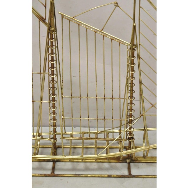 Curtis Jere Mid 20th Century Clipper Ship Large Metal Wall Sculpture For Sale - Image 4 of 12