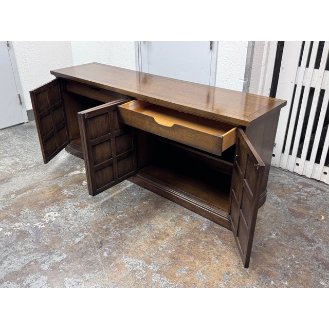 Mid 20th Century John Widdicomb Brutalist-Style Sideboard Credenza For Sale - Image 10 of 12