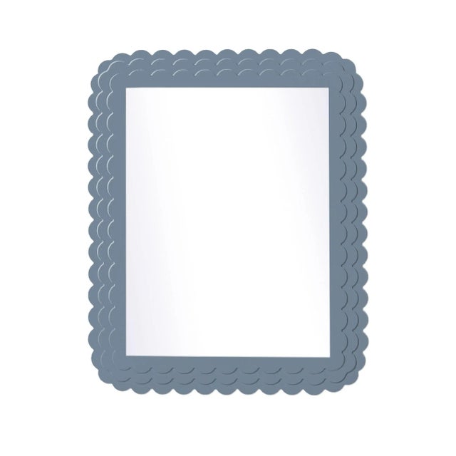 Contemporary Fleur Home Carnival Krewe Rectangle Mirror in Bachelor Blue, 24x36 For Sale - Image 3 of 3