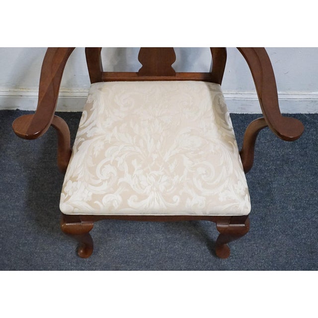 Brown Ethan Allen Georgian Court Collection Traditional Queen Anne Style Splat Back Dining Arm Chair 11-6400a For Sale - Image 8 of 11