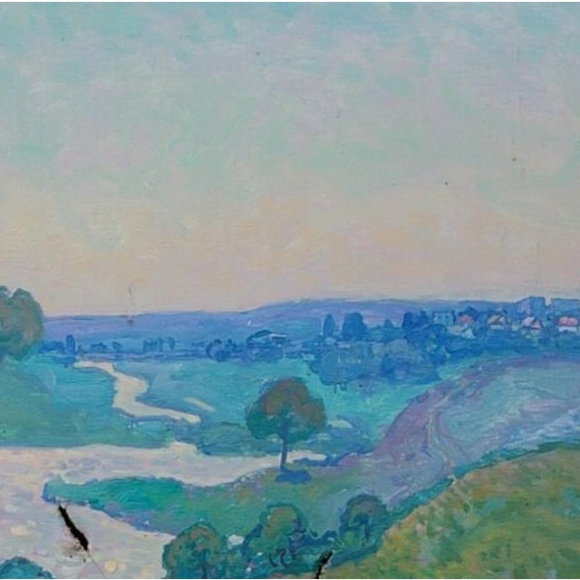 Realism Vintage Impressionism Landscape Oil Painting, Ukrainian Art (1983) 75-75 For Sale - Image 3 of 6