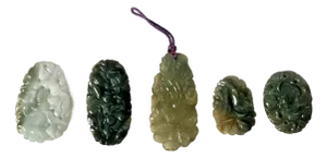 Carved Jade Pendants Set of 5