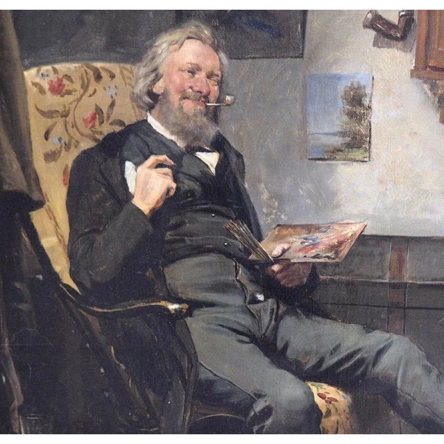 Antique Painting by Waldemar Knut Gustaf Tode For Sale - Image 6 of 12