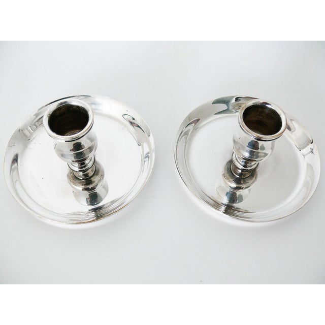 1990s Hermes Paris Silver Candle Holders a Pair Chairish