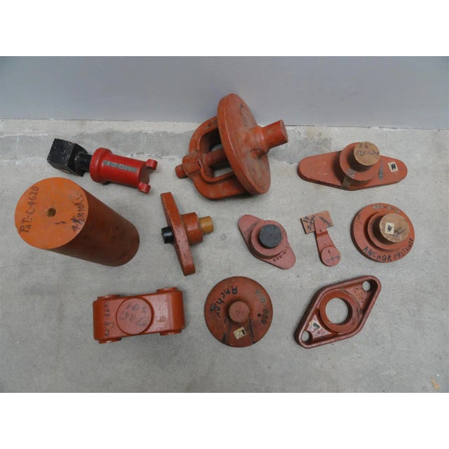 Set of 11 Industrial Wood Foundry Patterns & Casting Molds – Sculptural Decorative Objects For Sale - Image 9 of 9