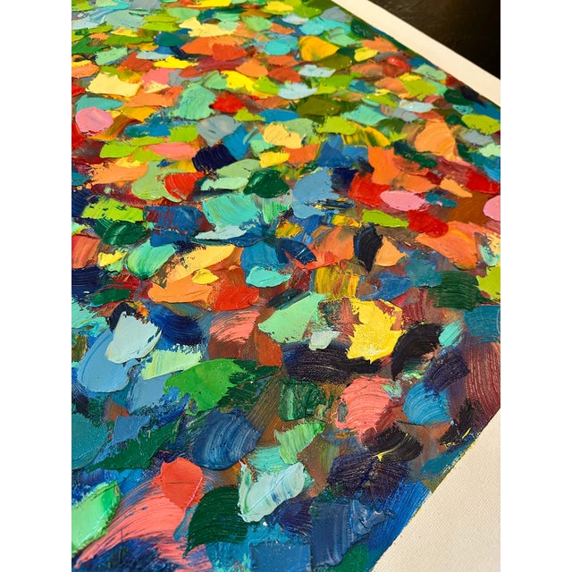 Textile Abstract Painting on Canvas – Textured Palette Style – Unstretched 36 X 48 Large Modern by Ryan C. For Sale - Image 7 of 7