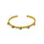 Twisted Turquoise & Gold Dainty Cuff Bracelet For Sale In Miami - Image 6 of 6