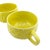 2 Vintage Portuguese Lettuceware Cups – Yellow Majolica Cabbageware, Portugal For Sale - Image 4 of 7