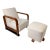 1930s Swedish Art Deco Chair and Ottoman For Sale