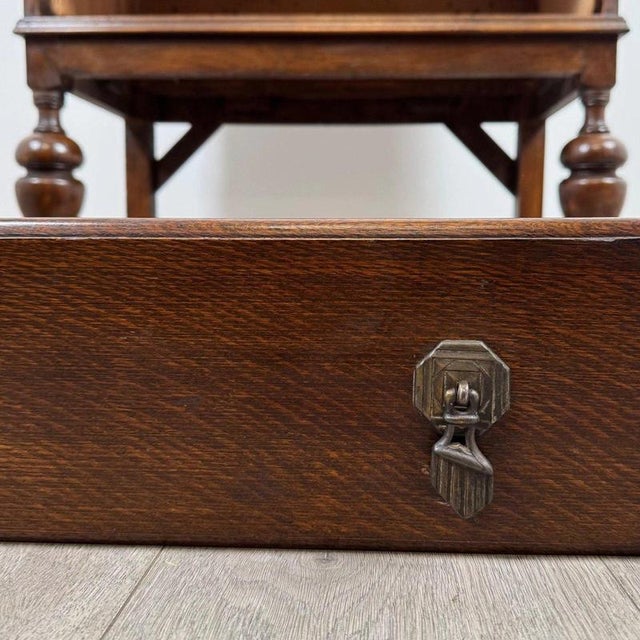 Antique Early 20th Century English Oak Bureau For Sale - Image 13 of 14