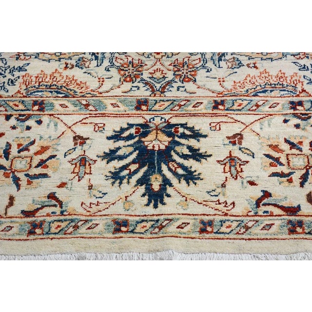 1990s 1990s Shabby Chic Kafkaz Beige/Rust Hand-Knotted Rug - 6'8 X 9'7 For Sale - Image 5 of 8