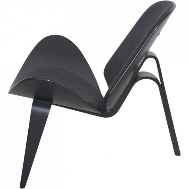 CH07 Shell Chair in Grey Fabric by Hans J. Wegner, 2010s For Sale - Image 15 of 18