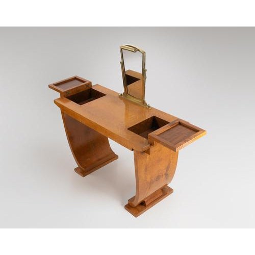 1920s Art Deco Console in Mahogany and Amboyna by Jules Leleu, France, 1923 For Sale - Image 5 of 12