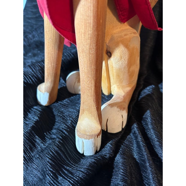 Vintage Folk Art Howling Coyote Wood Carving by Jorge Rodriguez Santa Fe For Sale - Image 4 of 9