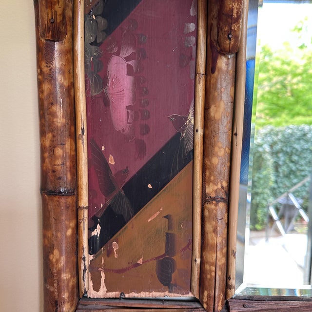 Antique Aesthetic Movement Bamboo Mirror With Shelves For Sale - Image 9 of 10