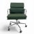 Mid-Century Modern Herman Miller Eames Aluminum Group Soft Pad Management Chair – Green Leather For Sale - Image 3 of 10