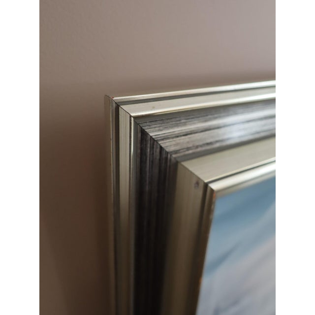 Mid-Century Modern 'Veils of Light' Swedish Original Abstract Surrealist Landscape Oil Painting, Framed For Sale - Image 6 of 18