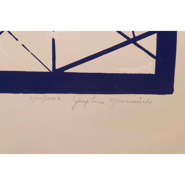 Josep Marasovich Triangle Confusion Signed Op Art Geometric Serigraph on Paper For Sale - Image 10 of 10