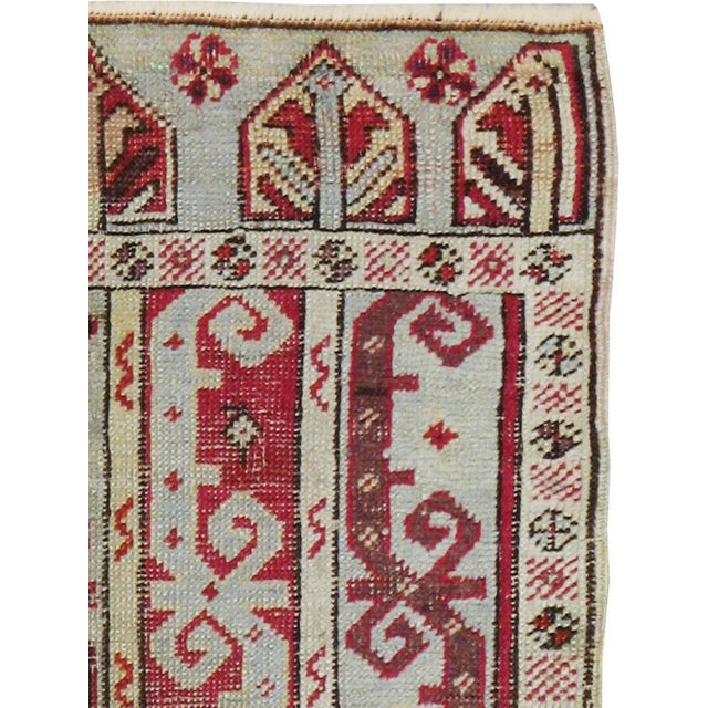 Rustic Galerie Shabab Collection Early 20th Century Turkish Ghiordes Throw Rug For Sale - Image 3 of 9