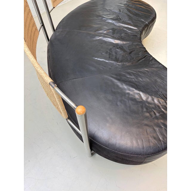 Metal Fantasy Island Leather Sofa by Kurt Beier, 1980s For Sale - Image 7 of 18