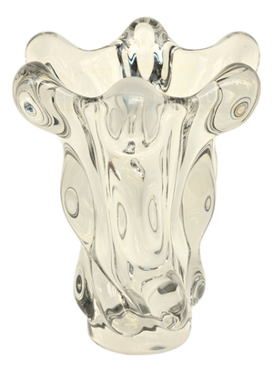 Vintage French Blown Glass Vase, 1950s