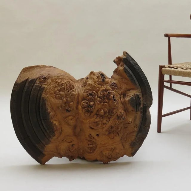 Mike Chai, Very Large Wall Sculpture, 1980, Burr Oak For Sale - Image 10 of 11