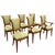Elegant set of six Empire-style Italian dining chairs crafted in a rich Milano-finish cherry mahogany, The set includes 4...