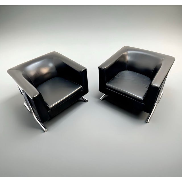 Metal Bauhaus Art Deco Lounge Chairs in Tubular Steel and Chrome, 1940s, Set of 2 For Sale - Image 7 of 18