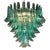 Modern Saddle Shaped Green Murano Glass Chandelier For Sale