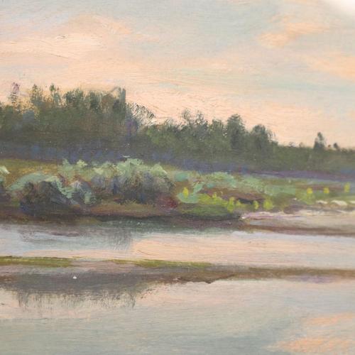 Anna Bocca, Landscape, Oil on Board, Framed For Sale - Image 4 of 14