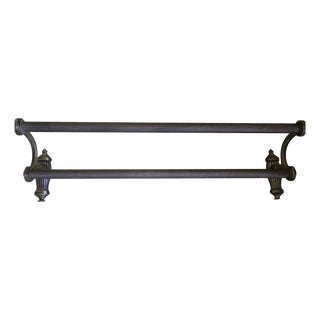 Vintage Double Wall-Mounted Towel Rack, 1970 For Sale