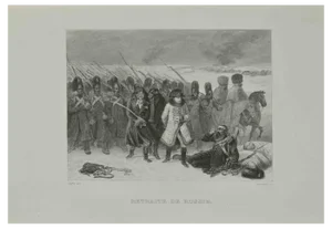 Auguste Raffet, Retreat, 1837, Etching