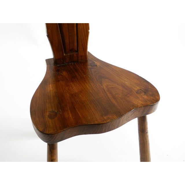 Spanish Wooden Chair with Ornate Backrest, 1960s For Sale - Image 16 of 18