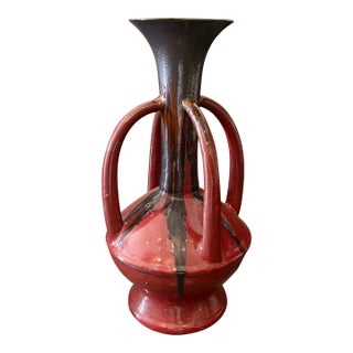 Late 20th Century Large Pacific Northwest Studio Pottery Floor Vase For Sale