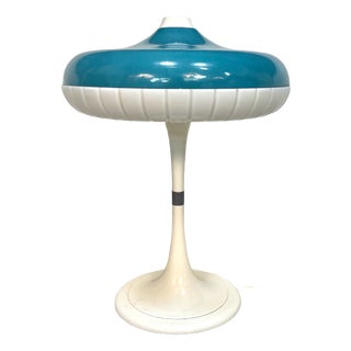 Large Metal and Plastic Siform Table Lamp from Siemens, 1960s For Sale