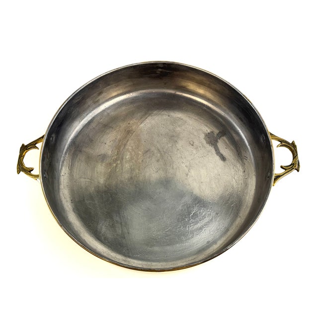 Mid 20th Century Hollywood Regency Solid Brass Covered Serving Dish For Sale - Image 11 of 12
