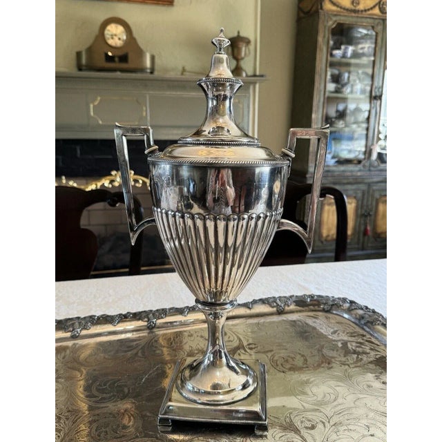Antique Early 19th Century Silverplate Urn Style Dispenser For Sale - Image 4 of 10