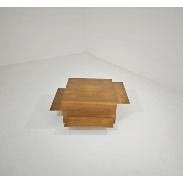 Mid-Century Modern Extendable Wooden Coffee Table, Italy, 1970s For Sale - Image 6 of 16