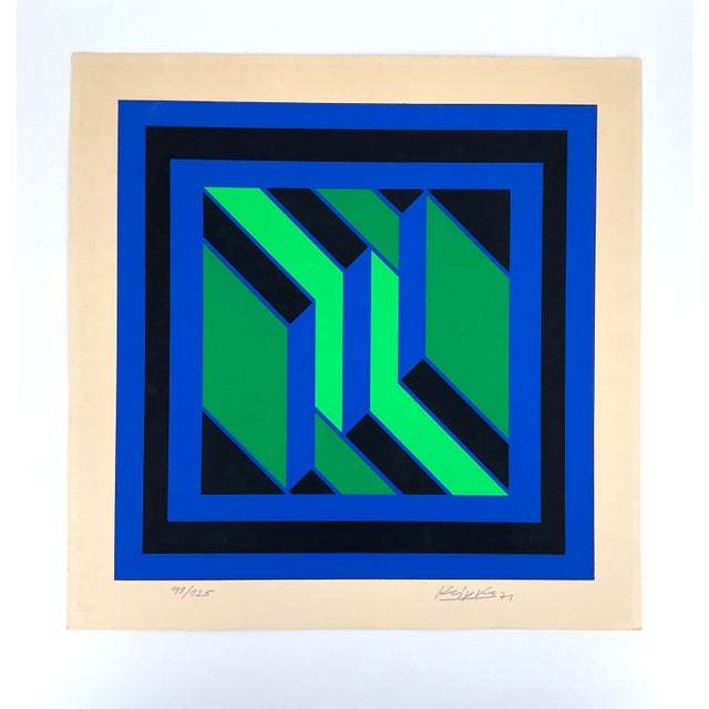 A print * a screen print * by jürgen reipka (1936–2013) * abstract motif * on lightweight cardboard * signed, dated, and...