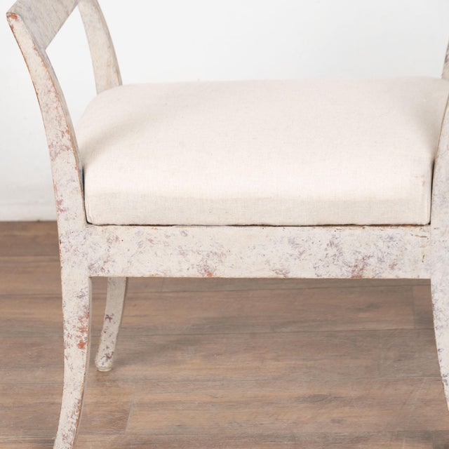 Wood 19th Century Swedish Gustavian Pair of Gray Tabouret Stools For Sale - Image 7 of 14