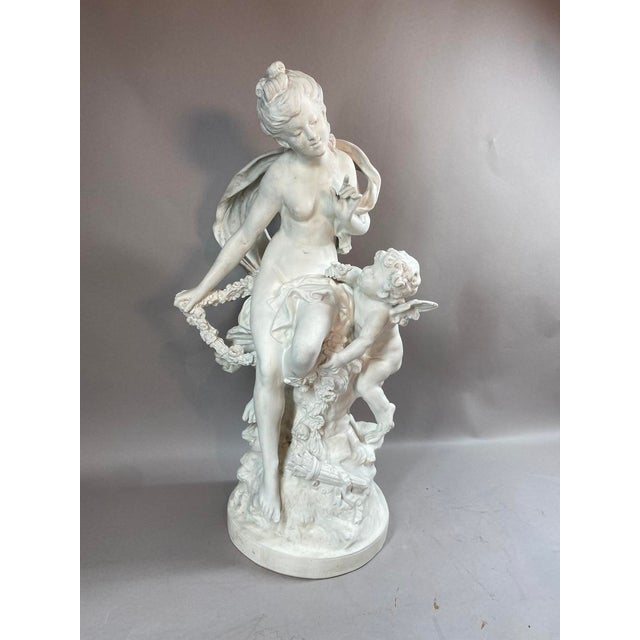 19c Moreau Sèvres White Neoclass Porcelain Statue For Sale - Image 18 of 18