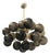 21st Century Ovale Natural Brass Frosted Smoky Murano Sputnik Chandelier by Fabio LTD For Sale