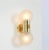 Gold Brass and Satin Glass Sconces in the style of Sciolari, Germany, 1970s, Set of 2 For Sale - Image 8 of 10