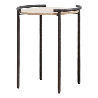 Becki Owens x SURYA Ojai End Table Cream For Sale