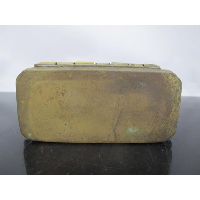 Indian Antique Mindanao Southeast Asian Brass Lime Betel Nut Snuff Box For Sale - Image 3 of 13