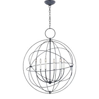 Chapman & Myers by Visual Comfort Studio Bayberry Large Pendant, Weathered Galvanized For Sale