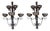 Pair of Big Spanish Hand-Forged Iron Wall Sconces, Mid-20th Century For Sale