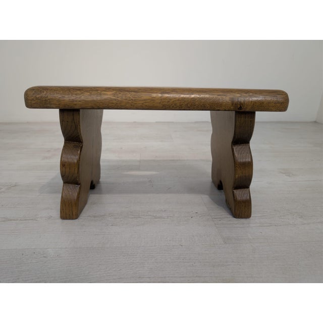 Rustic Wooden Stool with Handle, 1962 For Sale - Image 6 of 10