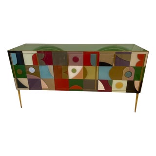 Vintage Miró Murano Glass Sideboard by Murano for Murano For Sale