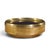 Mastercraft Mid Century Brass and Mirrored Round Coffee Table This coffee table measures: 45 wide x 45 deep x 15 inches...